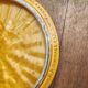 Vallauris slipware dish with woven basket decoration