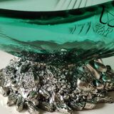 Murano/Glass Line Art Glass Sea Shell Trinket Dish. Diam 20