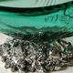 Murano/Glass Line Art Glass Sea Shell Trinket Dish. Diam 20