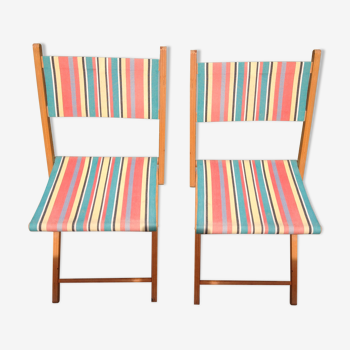 Duo de chaises pliantes