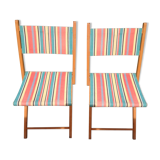 Duo of folding chairs
