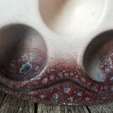 6 glazed ceramic snail plates
