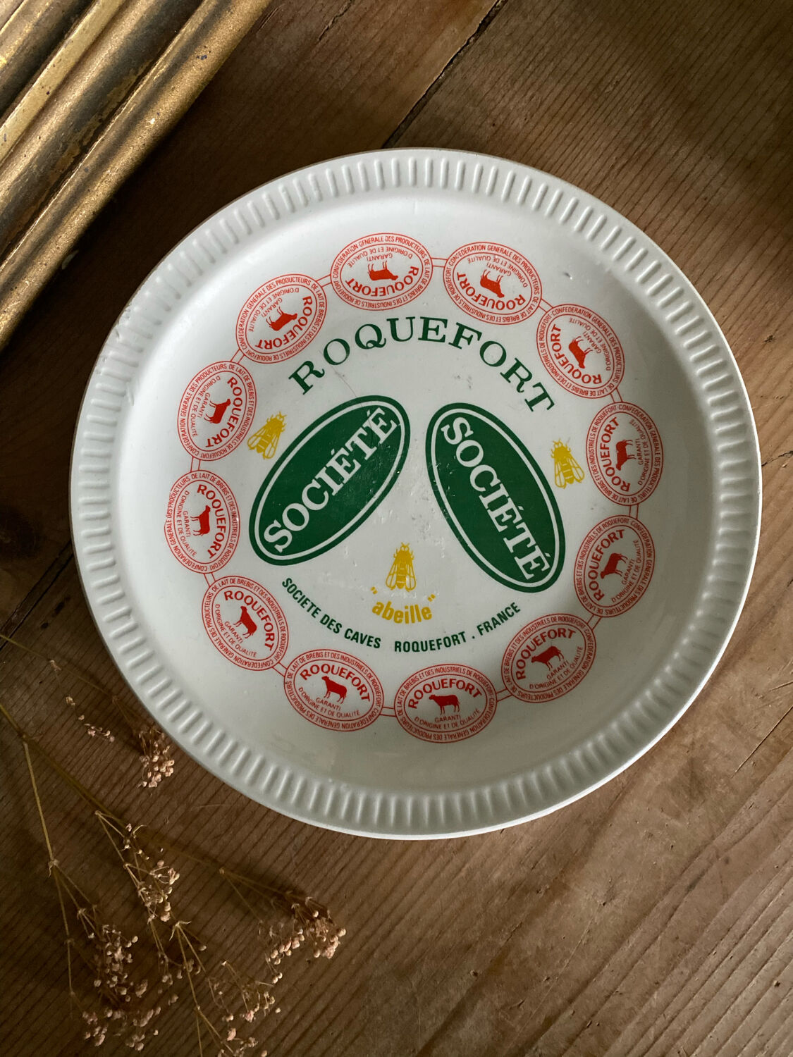 Set of 5 vintage plates Cheeses from France Saint Amand
