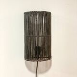 Black rattan wall light