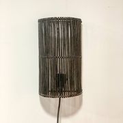 Black rattan wall light
