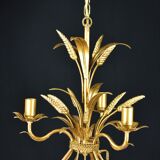 Golden suspension, 3 branches, wheat cob decoration.