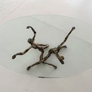 Salvino marsura vintage bronze handcrafted trinidad brutalist coffee table, 1960