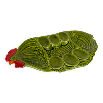 Vintage majolica serving dish – eggs