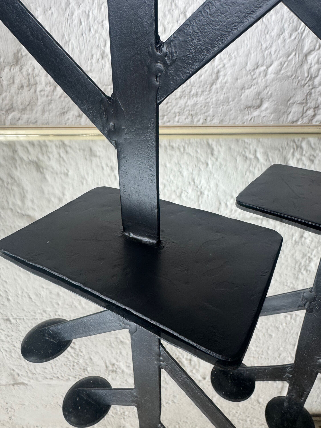 Wrought iron chandeliers, 1980s Habitat style