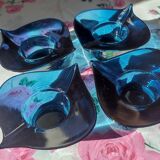 2 blue Villeroy & Boch candle holders
