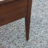 Solid oak desk from the 1930s with spindle legs