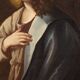 Peinture italienne antique d'un saint du XVIIIe siècle
