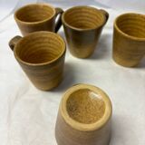 Set of 5 stoneware espresso cups