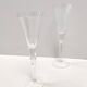 Pair of Vintage Transparent Crystal Flutes attributed to Baccarat