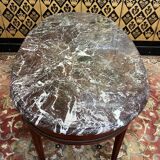 Louis XVI style oval marble coffee table