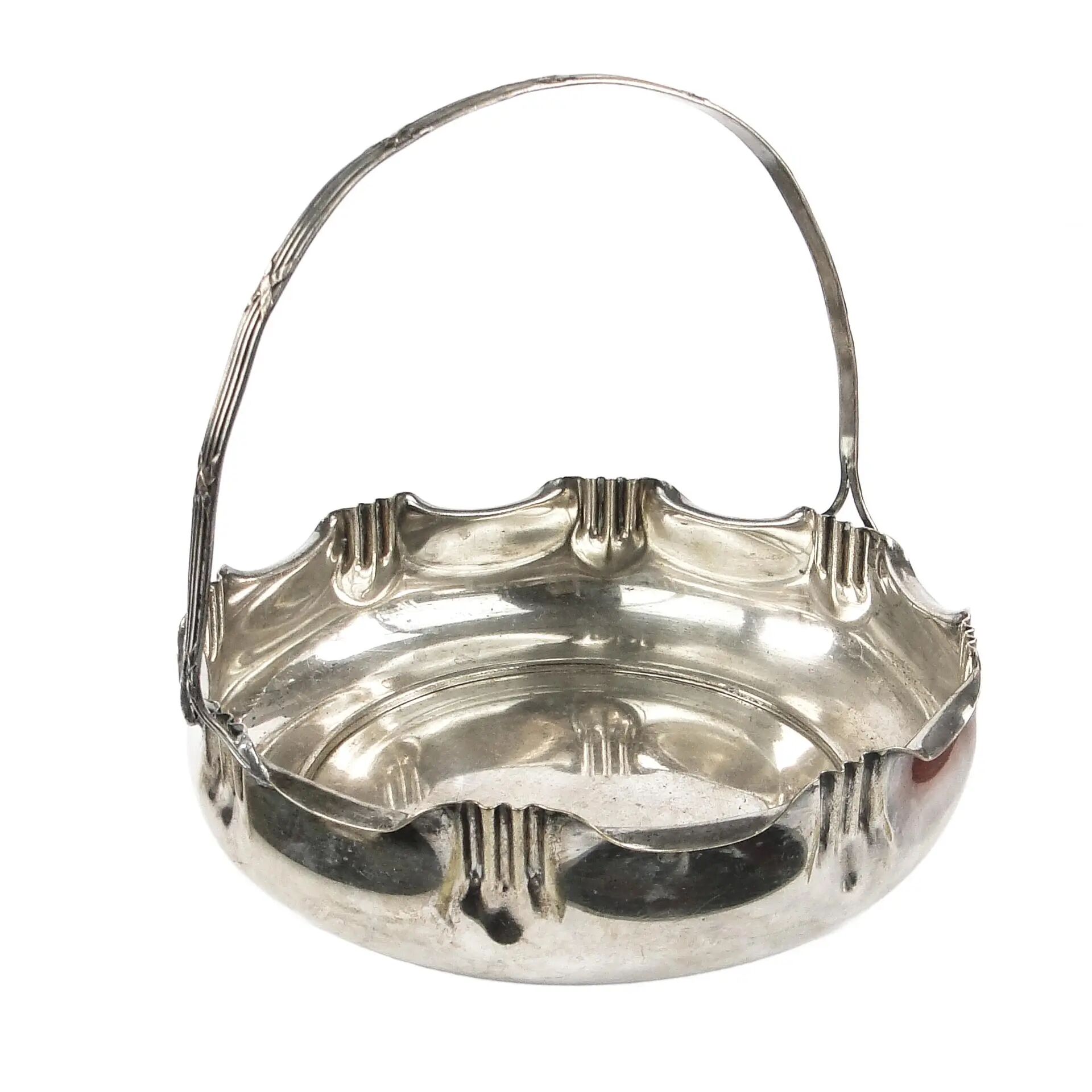 Panier à fruits Art Nouveau, argent, Kaiser, Allemagne, début du 20e siècle