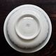 Old basin in white and purple earthenware - Floral decoration