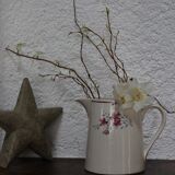 Small pitcher in half-porcelain "floral motif"