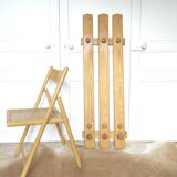 Vintage wooden coat rack wardrobe 9 hooks