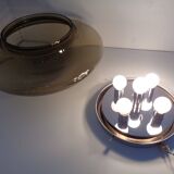 Large glass ceiling light from Limburg, 1960s