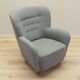 Fauteuil gris, design scandinave, production : Danemark