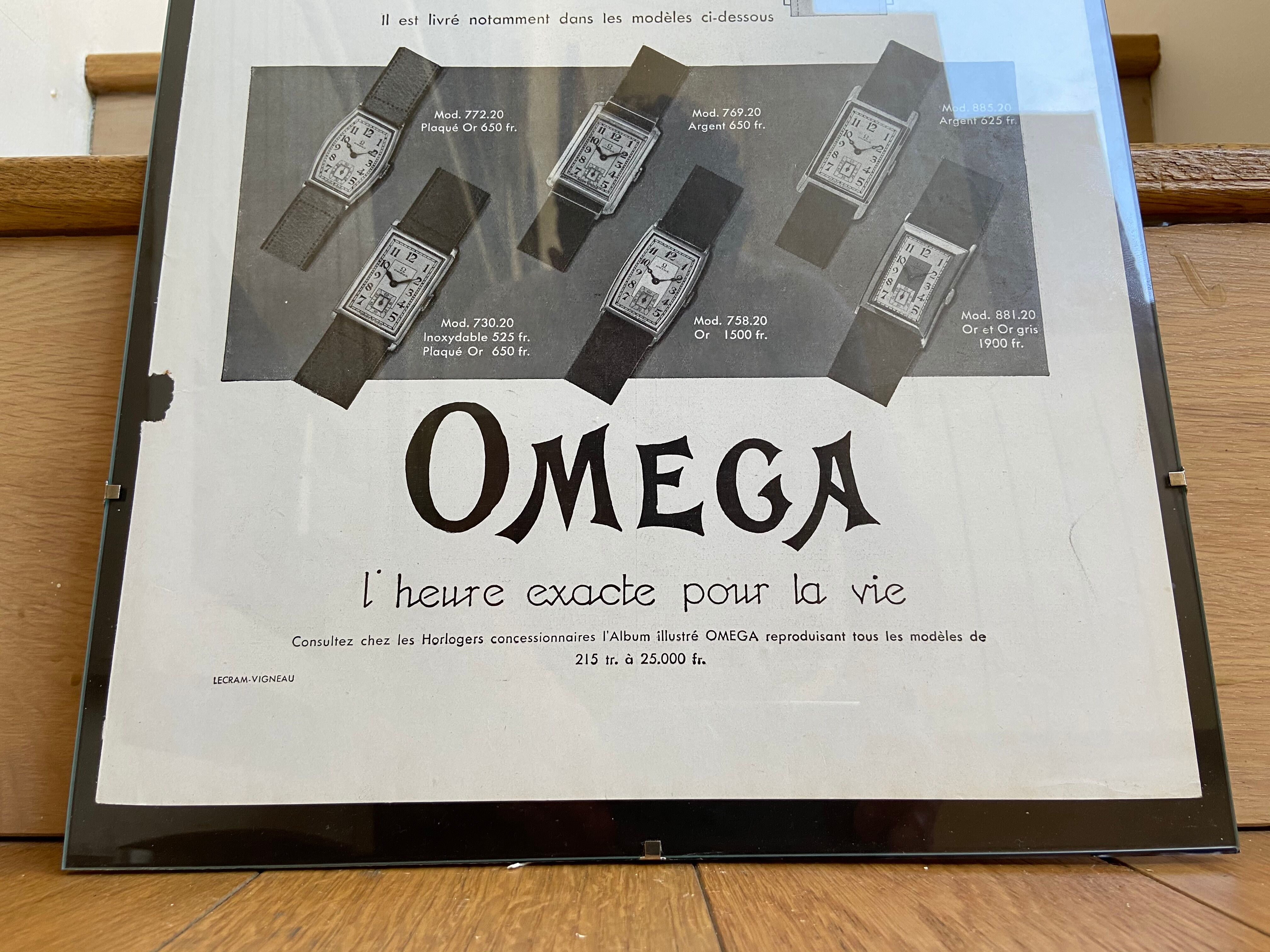Advertising poster Omega September 26, 1931