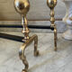 Old pair of brass andirons