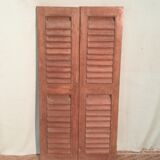 Paire de portes volets à jalousies