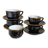 Duo de déjeuners de bistrot en porcelaine APILCO vintages