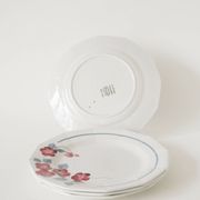 Set of 4 St Amand dessert plates, Printemps model, 1950.