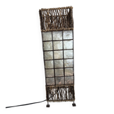 Lampe nacre de Capiz et brindilles tressées