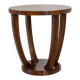 Round mahogany side table in Art Deco style from the late 20th century, 1950s.