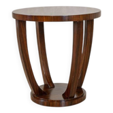 Round mahogany side table in Art Deco style from the late 20th century, 1950s.