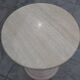 Petite table basse ronde travertin/bout de canapé années 80/90