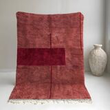Tapis rouge rose marocain moderne 150cmx200cm