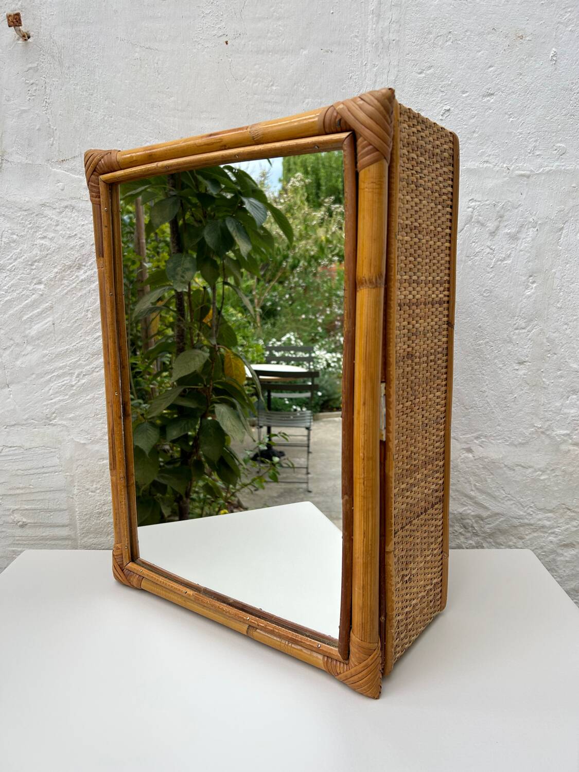 Vintage rattan hanging furniture