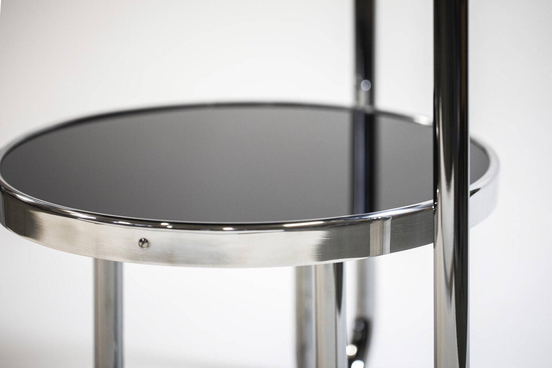 Small Bauhaus Black Chrome Table from Kovona, Czechia, 1970s