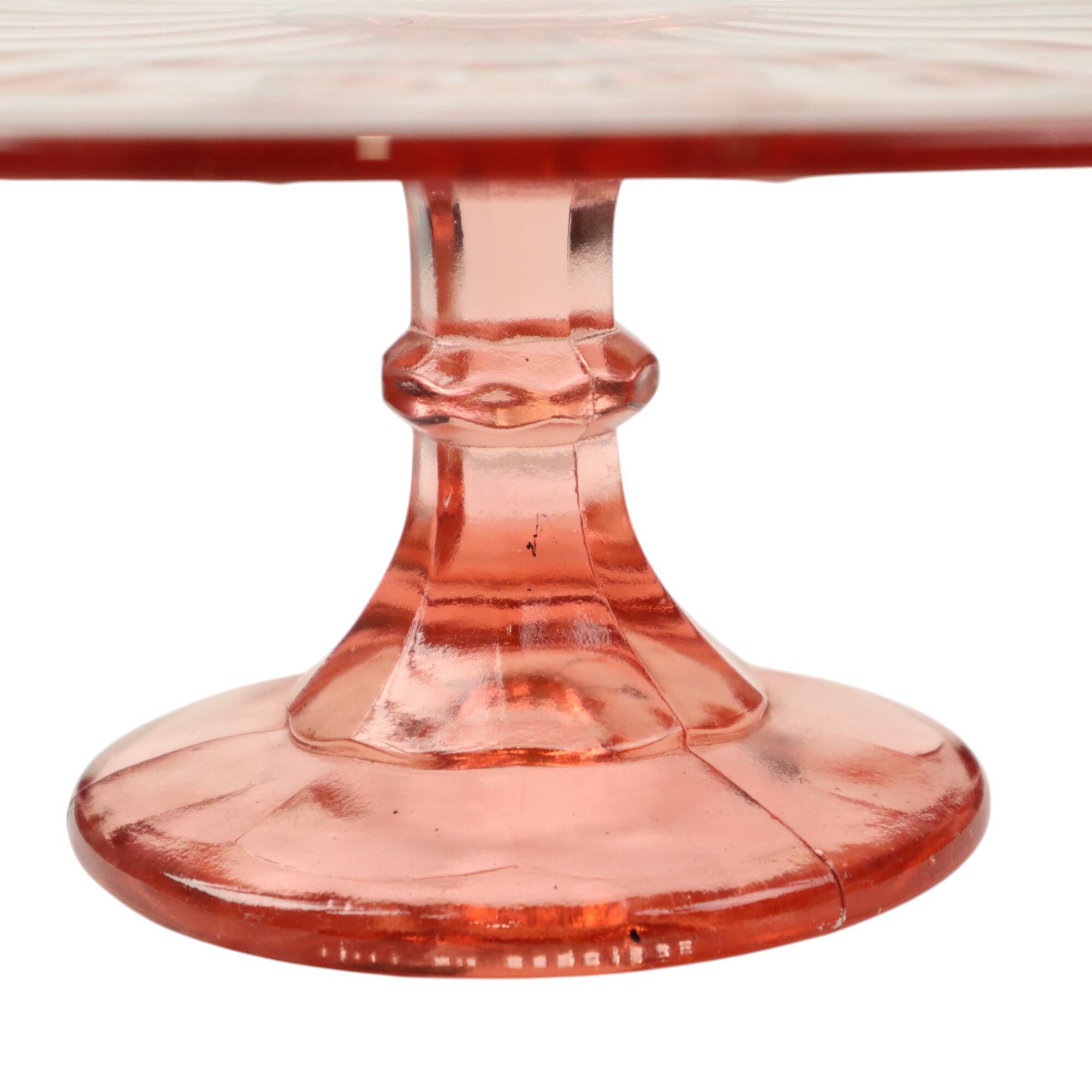 Pink Rosaline Art Deco Cake Stand Pastry Dish Scailmont