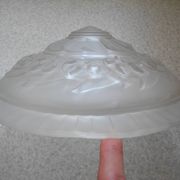 antique Art Deco Maynadier French glass chandelier basin