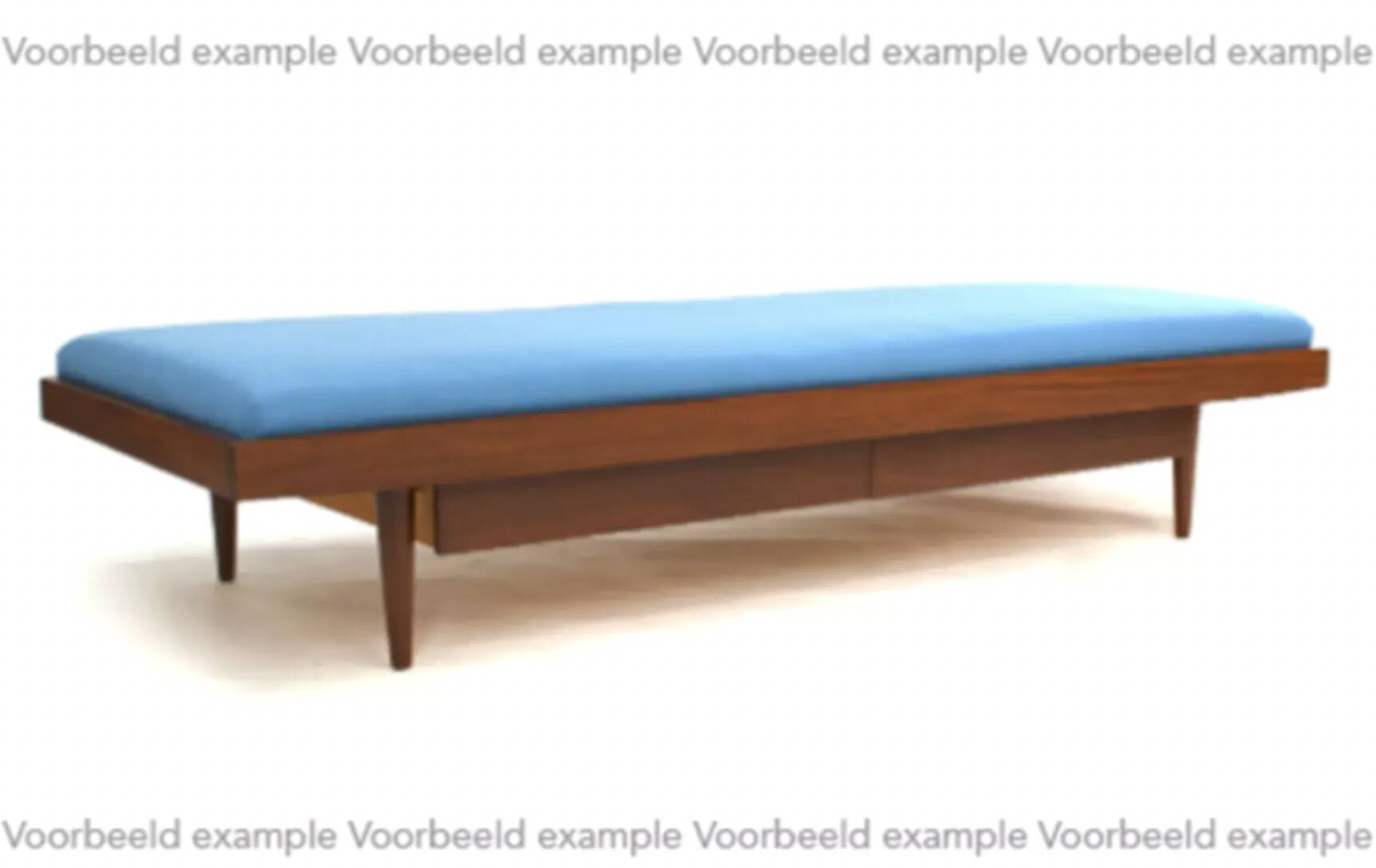 Vintage mid century daybed in teak design with drawers
