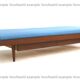 Vintage mid century daybed in teak design with drawers