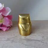 Figure Owl Hollow Brass Sculpture Vintage Collection