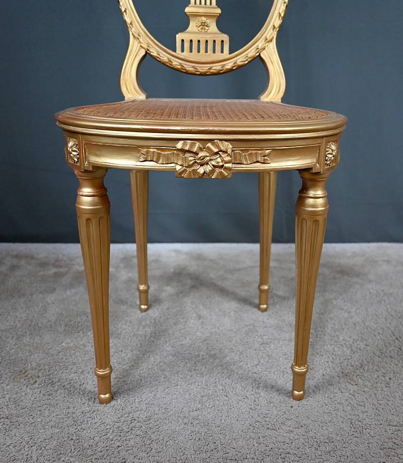 Paire de Chaises en Bois Doré, style Louis XVI – Début XXe