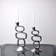 Pair of circle candlesticks by Matthew Hilton, England, 1980