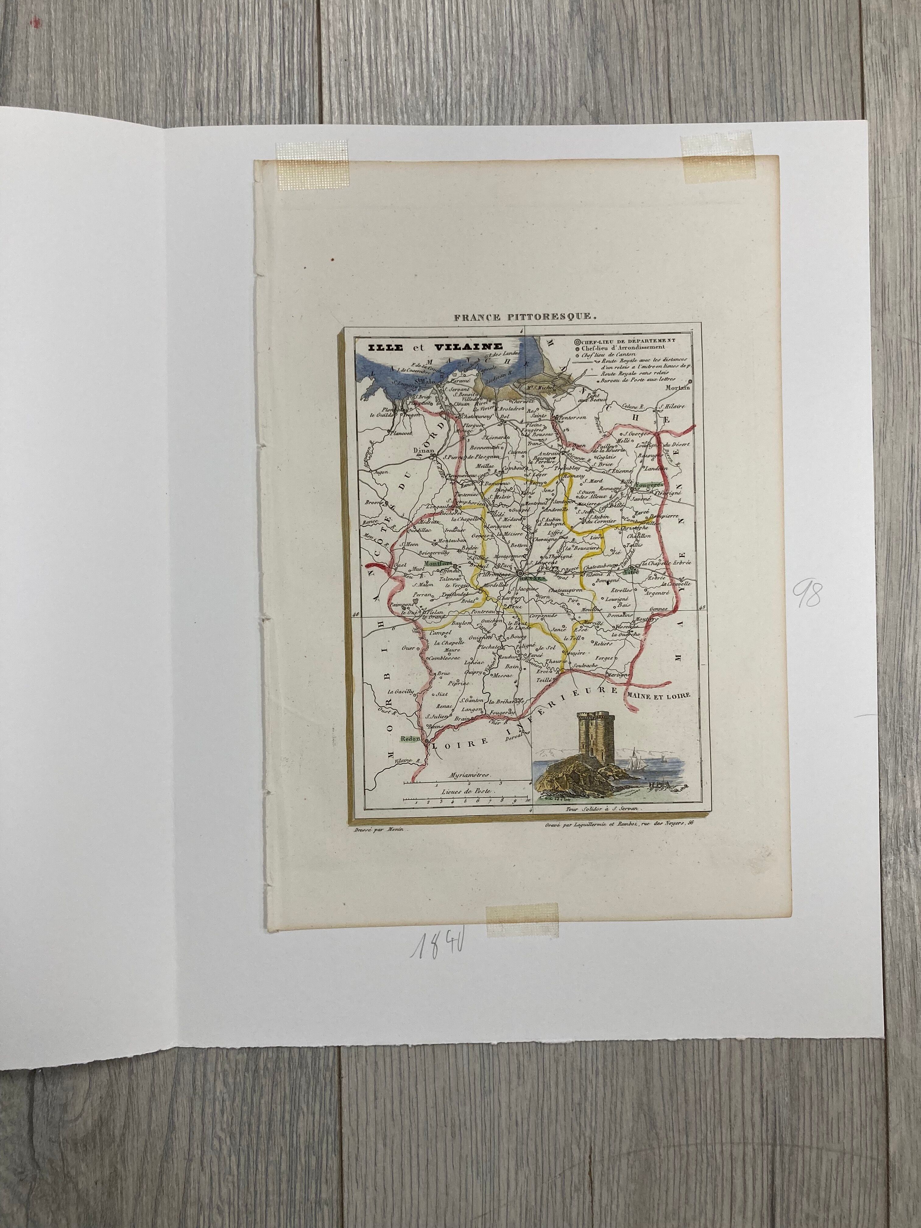 Old map Ille-et-Vilaine