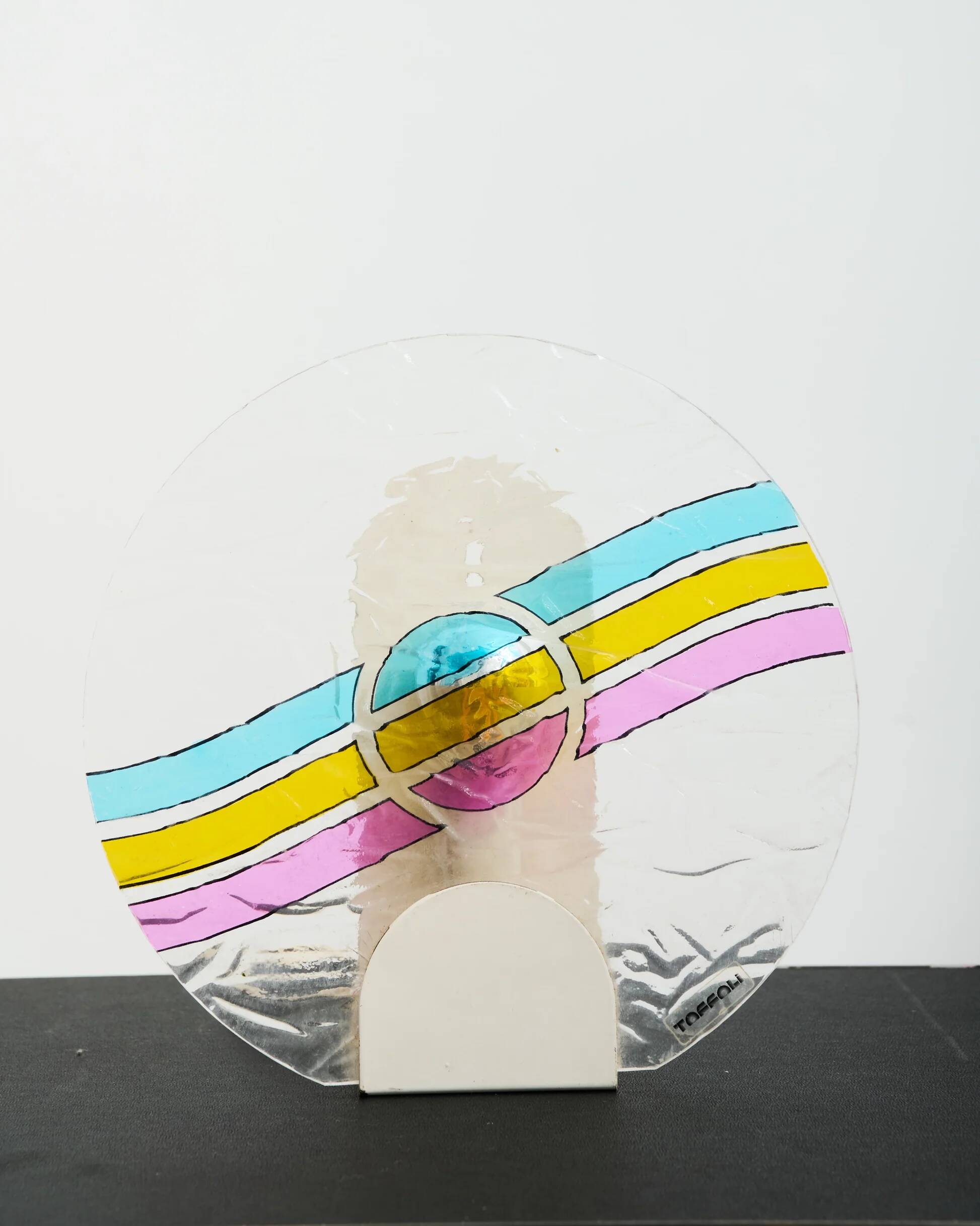 Pair of wall lights series "Disco", Toffoli, Italy, 1980s