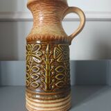 Pichet vintage West Germany brun ocre 25 cm
