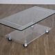 Table basse vintage en plexiglas et verre 1970