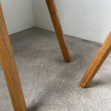 Set of 3 oak tripod stools