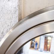 Mirror with steel frame Italy 1970s